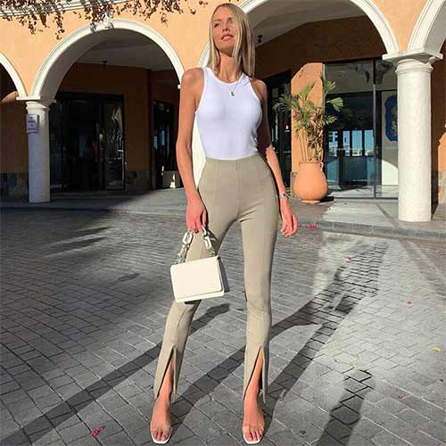 Pantalon femme taille haute - Mila mode chic