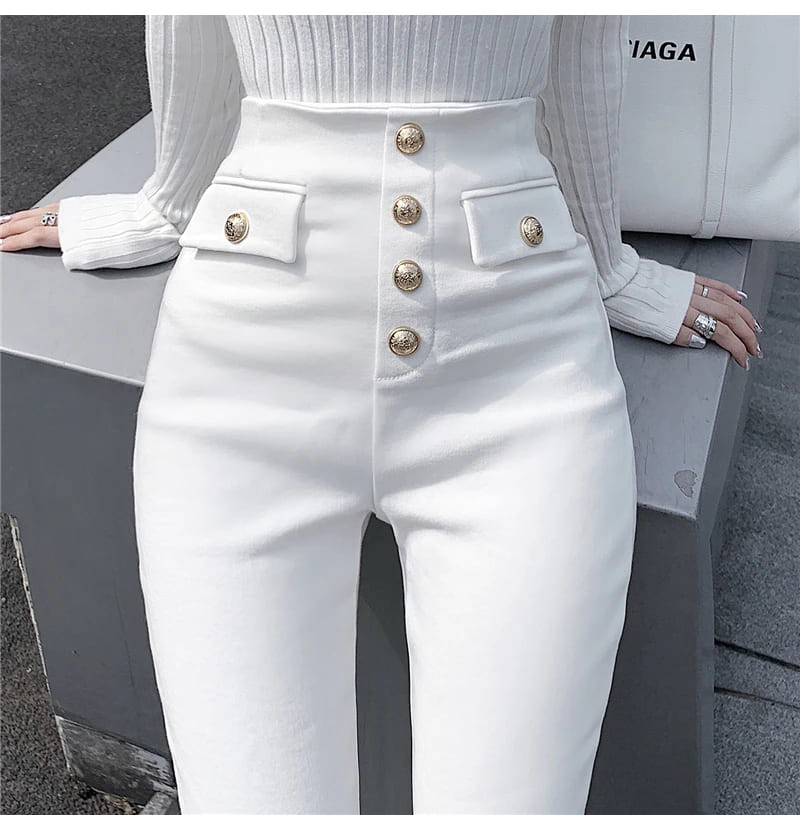 Générique Pantalon Blanc Fluide Pantalon Palazzo en Lin Taille Haute pour  Femme Pantalon Ski Hiver Élégant (Beige, S) : : Mode