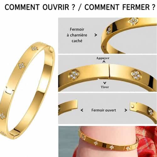 bracelet trèfles femme